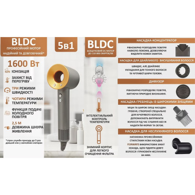 Фен PRIME Technics PHD 1659 Ultra Elite Винница - изображение 7