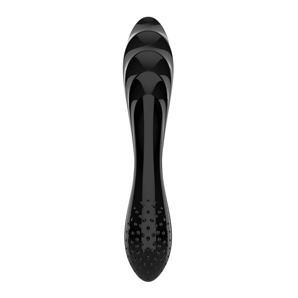 Двосторонній скляний дилдо Satisfyer Dazzling Crystal 1 Black, дуже міцний, без стопера Sex Aura Київ - фото 2