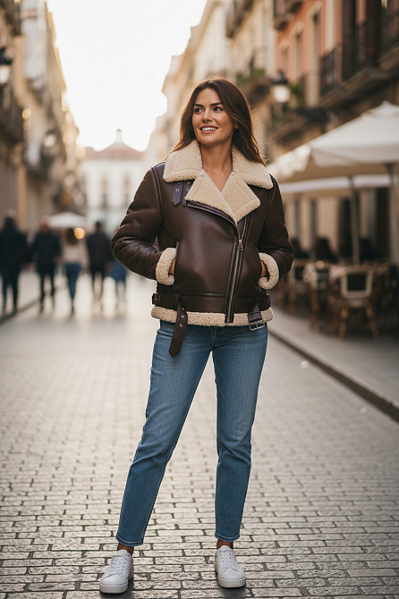 Модная женская дублёнка L Харьков - изображение 2