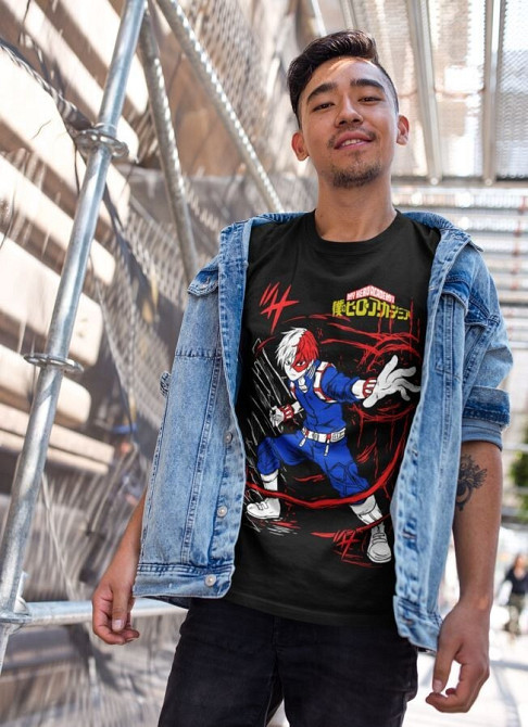 Футболка аниме Моя геройская академия оверсайз (S/M/L) Черний AnimeJ1147 Днепр - изображение 2