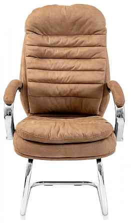 Офісне Конференційне Крісло Richman Valencia Mustang Caramel Хром CF Карамельний Київ