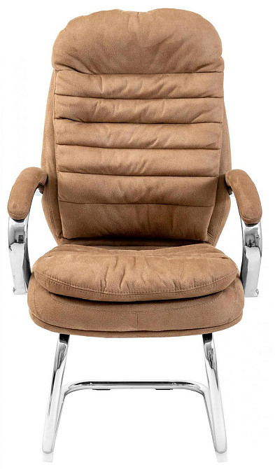 Офісне Конференційне Крісло Richman Valencia Mustang Caramel Хром CF Карамельний Київ - фото 2