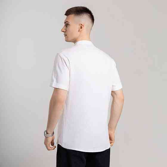 Чоловіча сорочка з коротким рукавом біла Pobedov Molodist' Київ