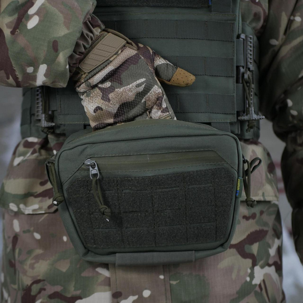 Сумка-напашник M Kiborg GU Cordura Khaki. Сумка напашник олива, хаки с велкро панелью Киев - изображение 10