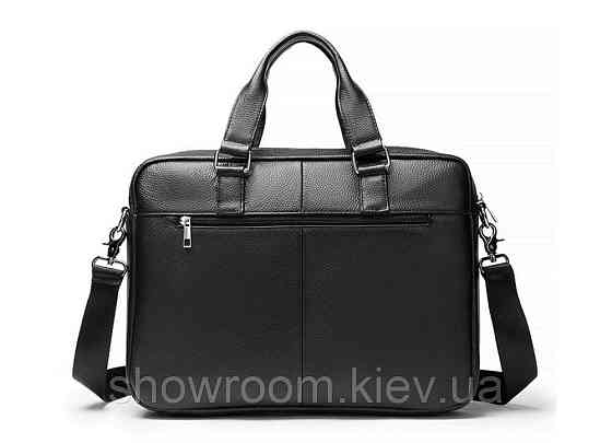 Мужская деловая кожаная сумка Leather Collection (9919) черная Киев
