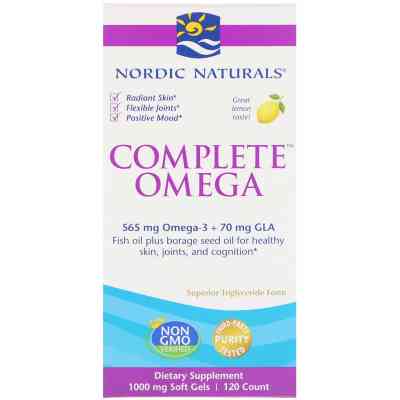 Жирні кислоти Nordic Naturals Омега Комплекс з лимоном, Complete Omega, Lemon, 1000 мг, 12 (NOR-02770) Вінниця