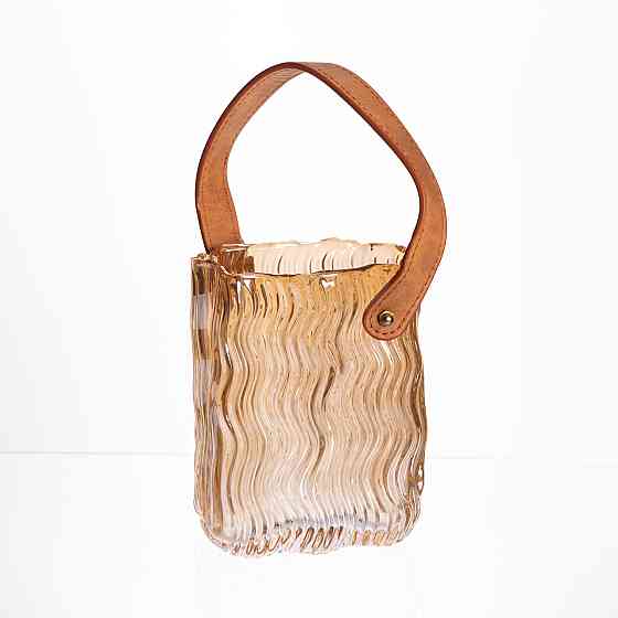 Ваза сумочка з ручкою 12×8.5×16 (см) декоративна Коричневий HP-19-154-1 Коломыя