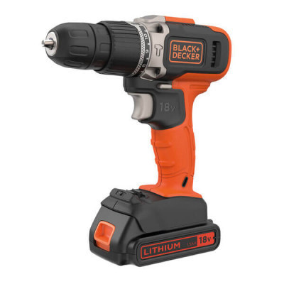 Шуруповерт Black&Decker 18 В, 1.5Ah, 45 Нм,0-360/0-1400 об/мин, 21000 уд/мин, 1.3 кг (BCD003C1) Винница - изображение 1