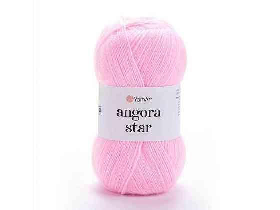 Пряжа Angora Star ніжно-рожевий 80% акрил 20% вовна 500м 100г 5шт/уп 217 ТМ YarnArt Київ