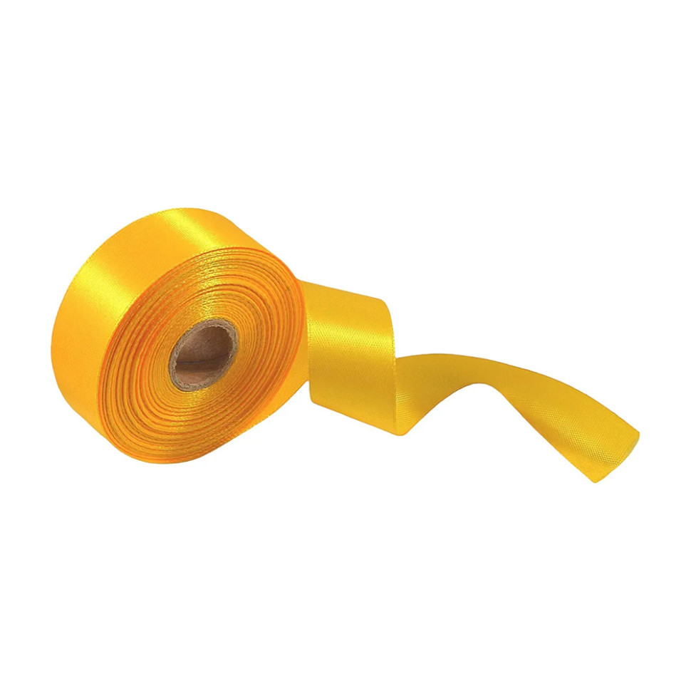 Атласная лента для рукоделия АБ-343, 2,5 см x 23 м, Светло-желтый Винница - изображение 1