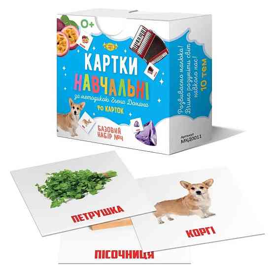Картки навчальні за методикою Глена Домана. Базовий набор №4, шт Київ