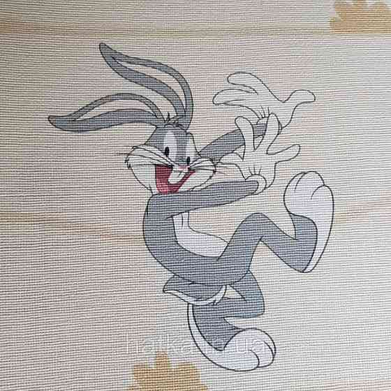 Обои виниловые на флизелине AdaWall Ada Kids метровые детские герои мультфильма Луни тюнз кролик Багз Банни Киев