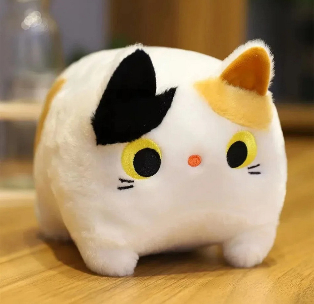 ПЛЮШЕВАЯ ПОДУШКА 20см ТАЛИСМИН КВАДРАТНЫЙ КУДЛ КОТ КОТЕНКА 20 СМ білий Київ - фото 3