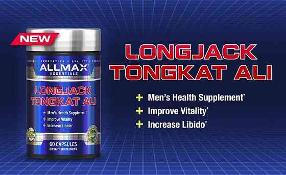 Репродуктивне здоров'я чоловіків AllMax Longjack Tongkat Ali, 60 Capsules Луцьк