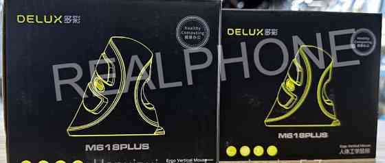 Проводная вертикальная Мишка: Delux M618 Plus Black. Киев