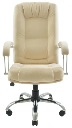 Офісне Крісло Керівника Richman Alberto Velur Хром М3 MultiBlock Бежевий Київ