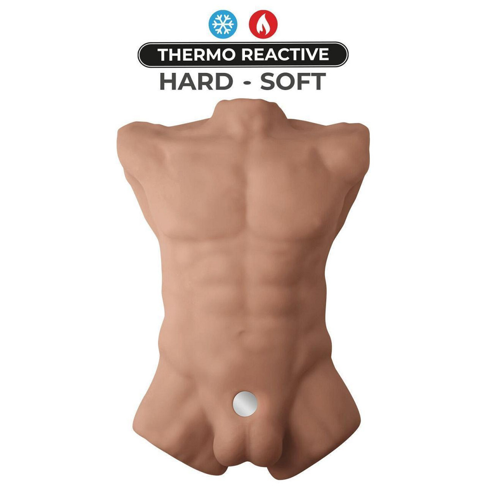 Торс с фаллоимитатором на присоске SilexD Apollo L Male Torso Caramel Sex Aura Киев - изображение 3