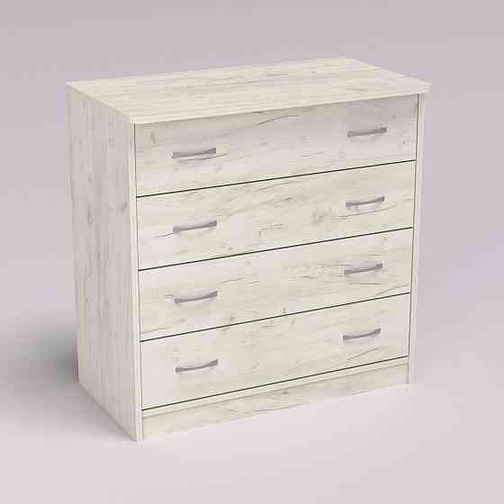 Комод Діана №1, Дуб Крафт Білий, 800/440/800 Львів