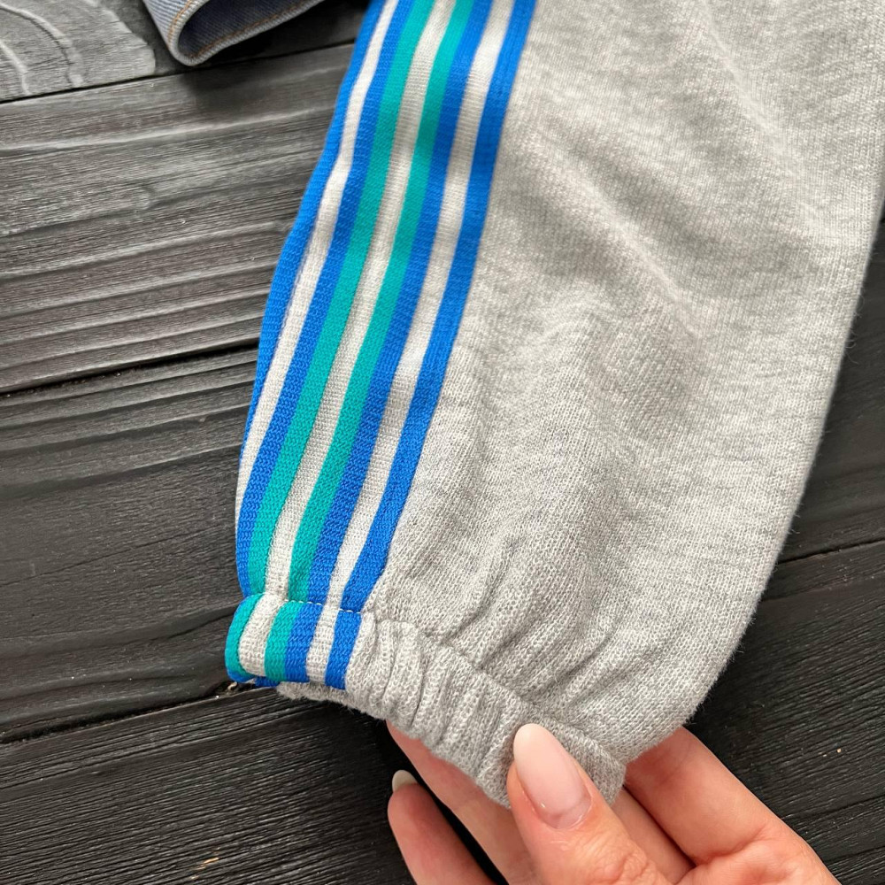 Дитячий Костюм Трійка (Реглан + Джинсовка + Штани) Зелений Hone Baby 120 пакунок малюка Киев - изображение 9