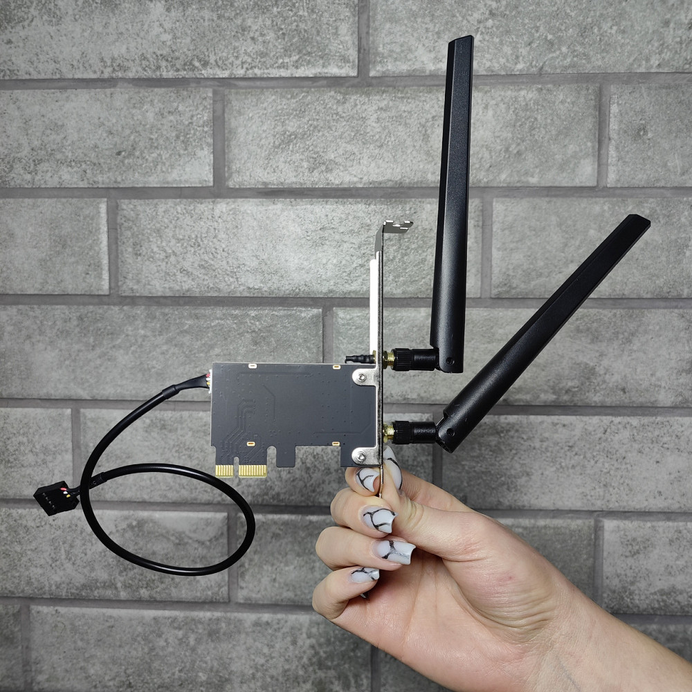 Межева карта, адаптер Wi-Fi 2.4G/5G/6G, Bluetooth 5.3 Fenvi 5 Intel AC1200 Клевань - фото 2