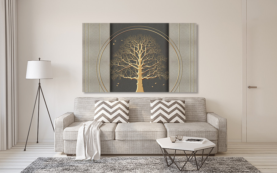 Картина полотно у вітальню / спальню Дерево  MLP_192  ( 60х30см ) 80x120 см Київ - фото 2