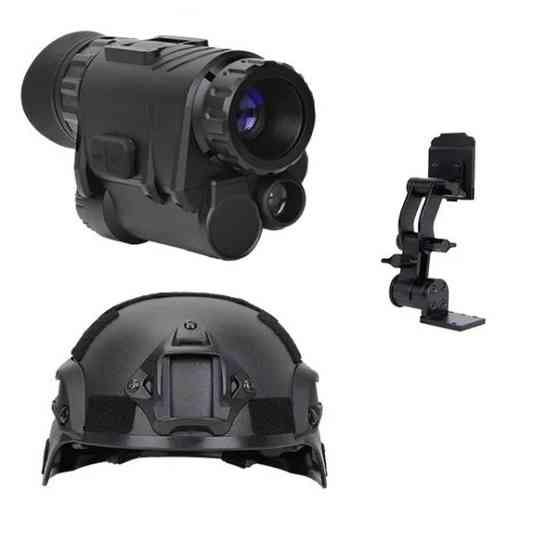 Комплект - монокуляр ночного видения NVG30 Wi-Fi 940nm + шлем (ABS-пластик) + крепления (Черный) Киев