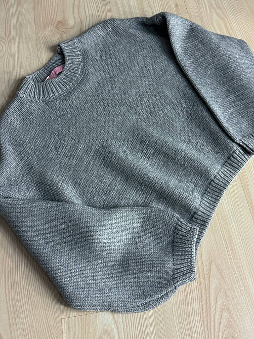 Светр жіночий Fancy Matinee 539 оверсайз однотонний, сірий, one size Київ - фото 9