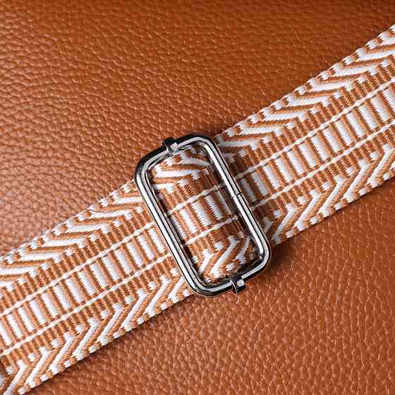 Жіноча сумка з натуральної шкіри з подвійним внутрішнім простором Рудий (Vintage) Київ