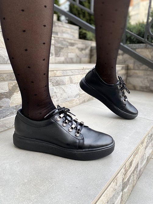 Injers Сліпони жіночі INJERS 195 чорні (весна-осінь, шкіра натуральна) (2486) Коломия - фото 2