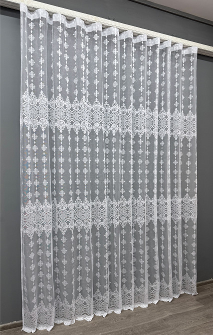 Тюль VR-Textil 1228т Жакард Білий 300х270 см (42-0430) Київ - фото 3
