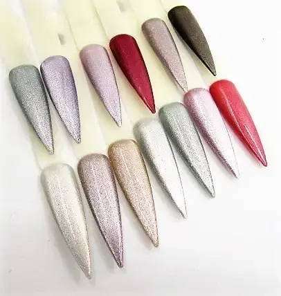 Гель лак кошачий глаз хрустальная кошка №8 Saga Cat Shine Silver 8ml Киев