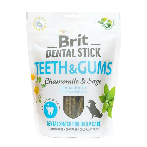 Лакомство Brit Dental Stick Teeth and Gums для взрослых собак с ромашкой и шалфеем для здоровья десен и зубов 7 шт 251 г Киев - изображение 5