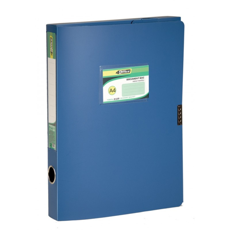 Папка-коробка A4 "4Office" 4-242 3,7см на липучці кол. в ас., шт Київ - фото 1