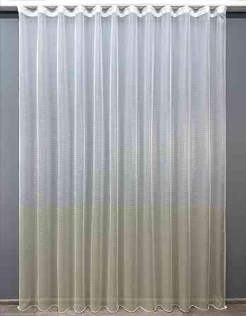 Тюль VR-Textil 1744т Сітка Льон Білий з молочним 300х250 см (42-0757) Київ