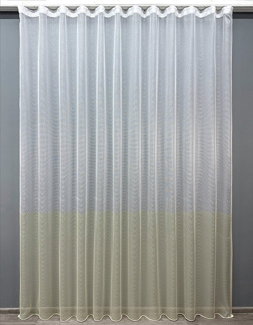 Тюль VR-Textil 1744т Сітка Льон Білий з молочним 300х250 см (42-0757) Київ - фото 2