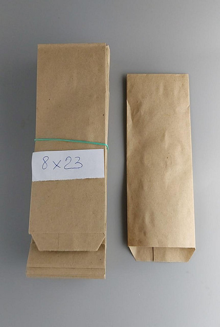 Бумажные пакеты саше  8 см*23см коричневый (100 шт) Харьков - изображение 3