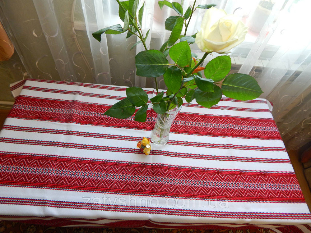 Скатертина з вишивкою червоною Київ - фото 5