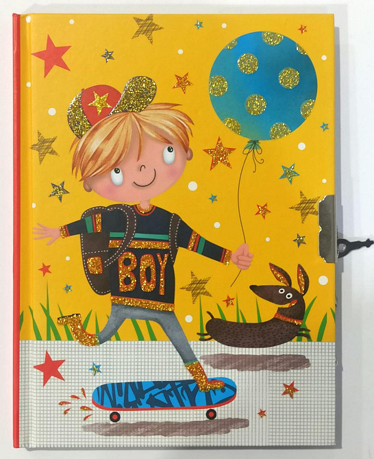 Блокнот дитячий на замочку 178x133mm, 70g, 56 л, Скейт, шт Київ - фото 1