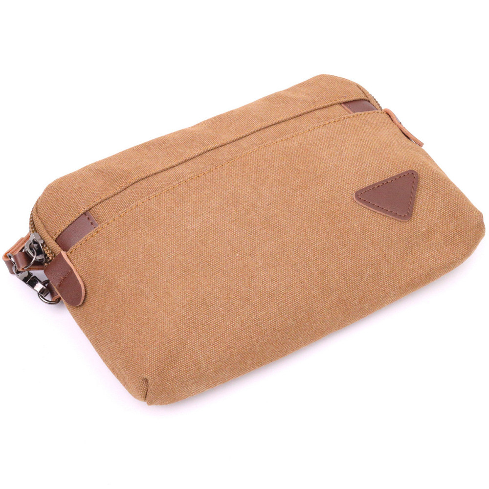 Практична чоловіча барсетка з текстилю 21260 Vintage Коричнева Київ - фото 9