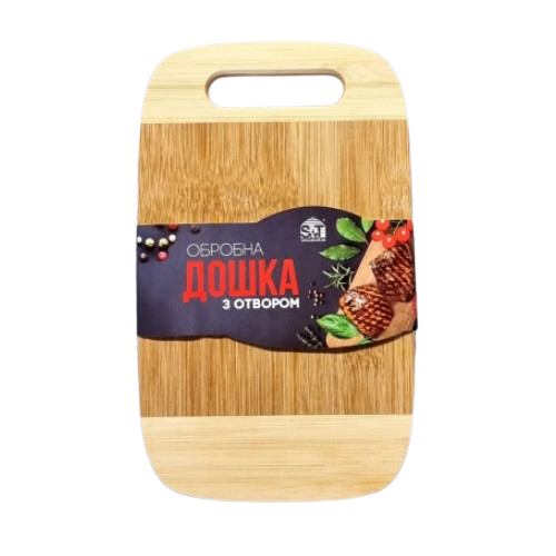 Дошка кухонна 25*15см бамбук з отвором 8862 S&T Житомир - изображение 2