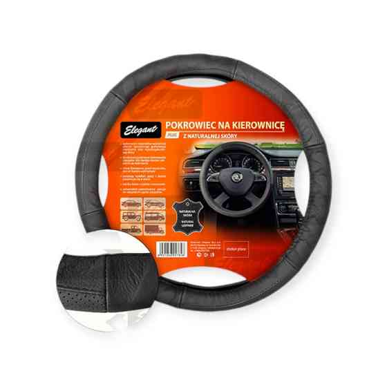 Чехол l кожа (39 - 41 см) черный elegant 3 перфор. вставки руля Мукачево