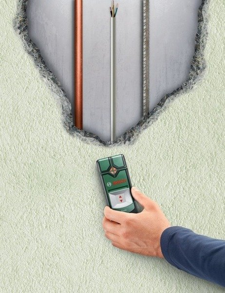 Професійний детектор прихованої проводки Bosch Truvo 0603681201 : 70 мм глибина пошуку, шукач проводів індикатор Київ - фото 3