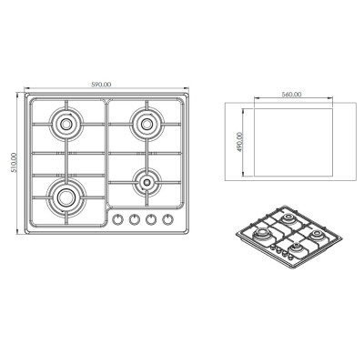 Варочна поверхня Grunhelm GPG 6136 BEF Вінниця - фото 8