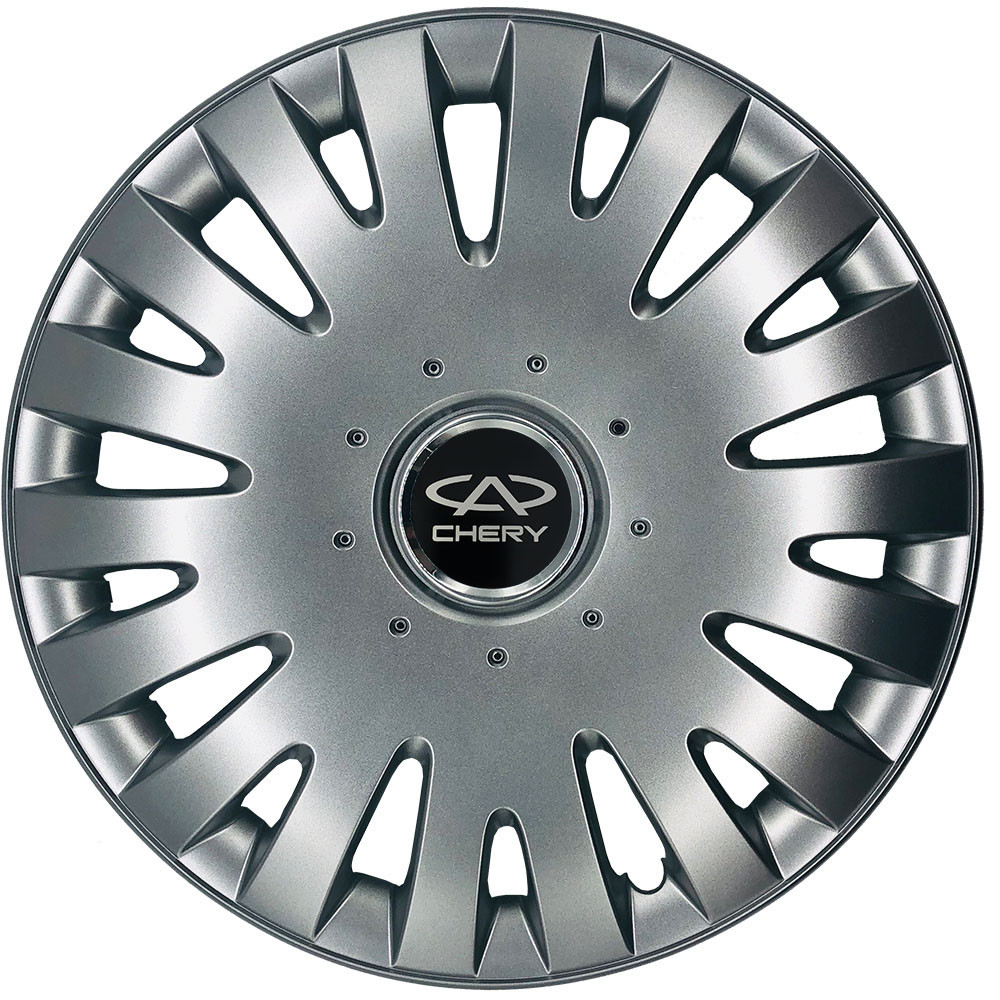 Автомобільні модельні ковпаки R14 Chery 211 4шт, SJS, сріблясті Київ - фото 1