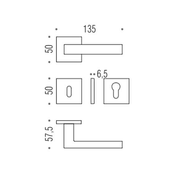Ручка Colombo Ellesse BD21RSB мат.хром ф/з (роз 6мм) Киев