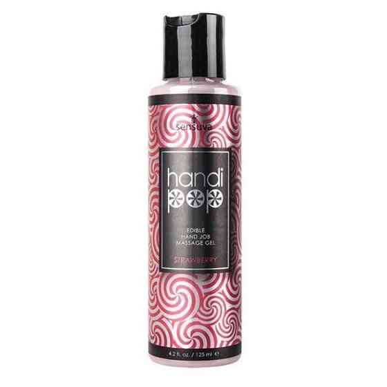 Вкусный гель для изысканных мануальных и оральных ласк Sensuva - Handipop Strawberry (125 мл) Sex Aura Киев