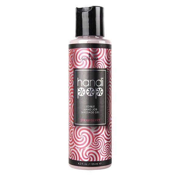 Вкусный гель для изысканных мануальных и оральных ласк Sensuva - Handipop Strawberry (125 мл) Sex Aura Киев - изображение 1