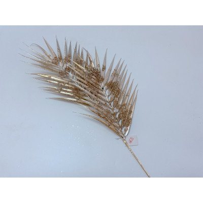 Декоративна гілка YES! Fun Пальма 85 см, золото, гліттер (974567) Вінниця - фото 1