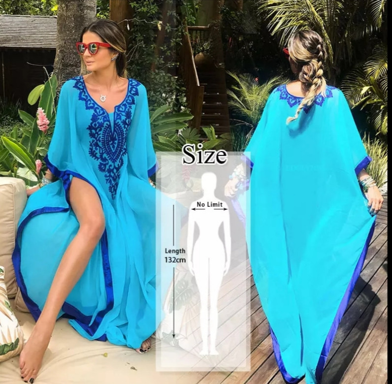 Пляжна туніка жіноча довга універсальний блакитний Київ - фото 2