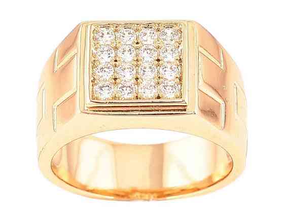 Кольцо Позолота 18K Инкрустация цирконием» (261122) р.19 ТМ XUPING Киев